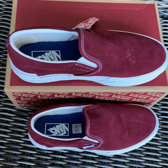 Vans Classic Slip-On Stacked Platform Suede Pomegranate/True White WMNS - Picture 3 of 16